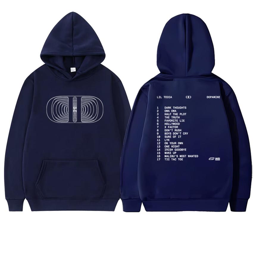 

Hot Sale Autumn Winter Lil Tecca Dopamine 2025 New in Album printed Sweatshirt Men women Fleece Casual Hoodie Unisex streetwear 3XL