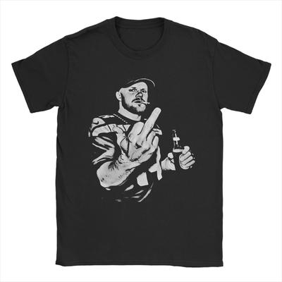Sam Darnold Middle Finger T Shirts for Men Cotton Unique TShirts Crew Neck  Tee Shirt Short Sleeve Tops Printed