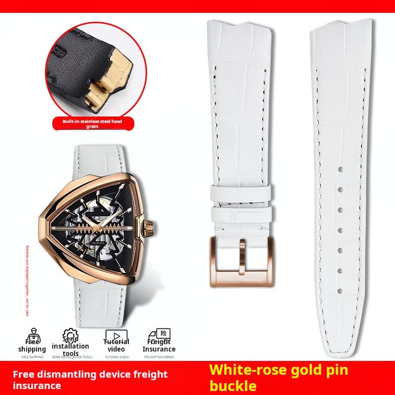 Für Hamilton VENTURA Presley 80. Jubiläum H24535331/H24525331/H24585331 Lederarmband Uhrenarmband Herren Schwarz Braun Armband
