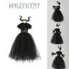 Classic Halloween Cartoon Cosplay Costume Suit For Kids- Maleficent Character Dress