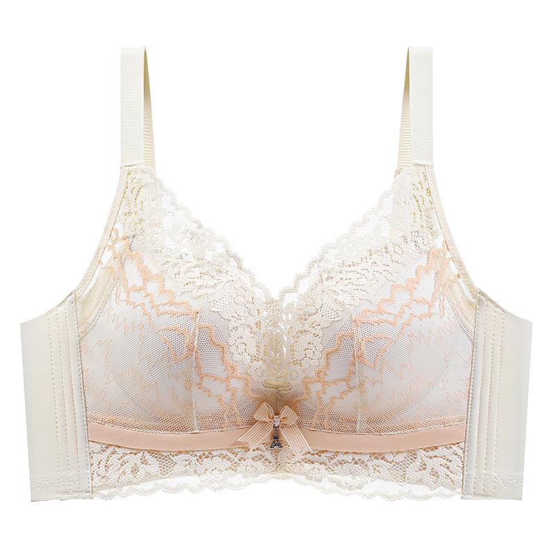 Lace Wire-Free Adjustable Push-Up Bra for Small Bust - Seamless, Breathable, Anti-Sagging Women's Underwear