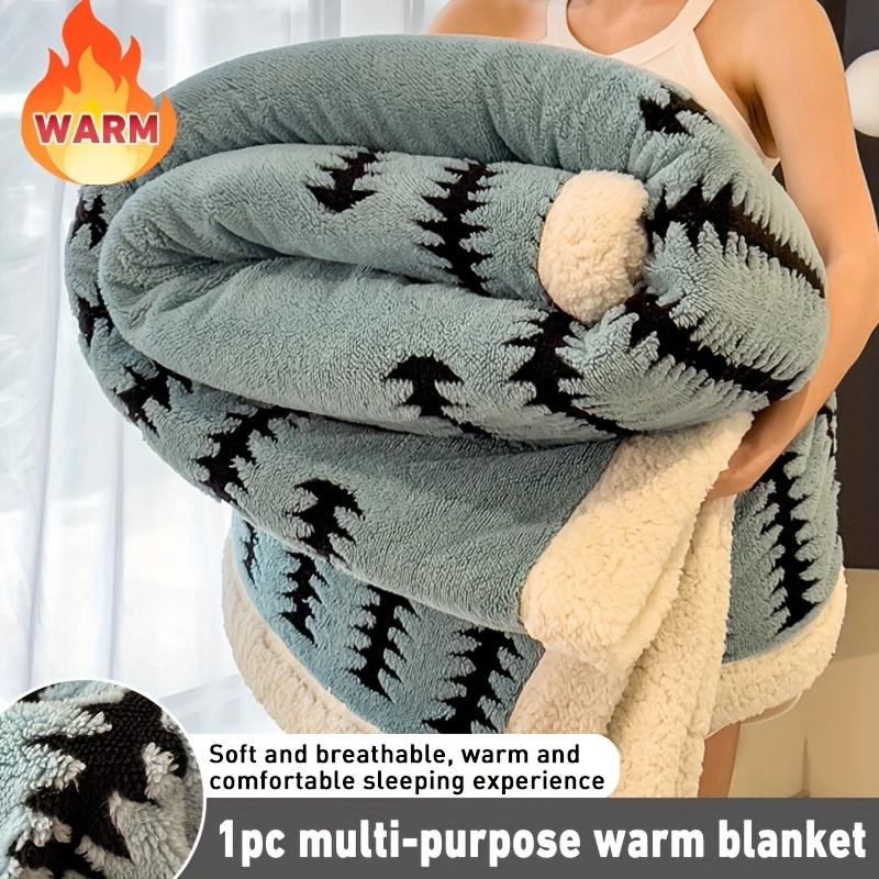 Thicken Plush Keep Warm Blanket Autumn and Winter Soft Comfortable Home Office Sofa Nap Blanket Coral Fleece Shawl Quilt Bedding