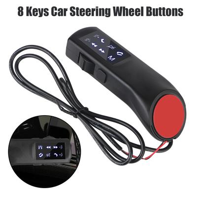 Controle Remoto Universal Botões de Volante de Carro 8 Teclas Estilo de Carro 12V Controle Sem Fio Para Música Telefone DVD Navegação Multifuncional