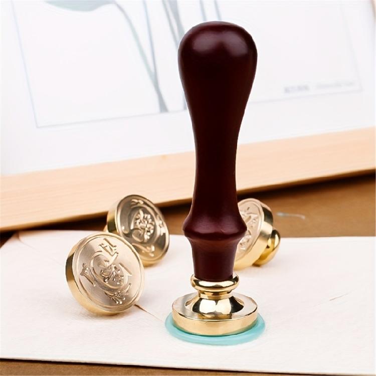 Wax Seal Stamp Set,Sealing Stamper Kits,Wedding Postage Stamp,Wood Handle with Brass Head for Wedding Greeting Cards