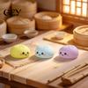 Small Resin Plant Ornaments 12Pcs Mini Bun Figurines, Cute Smiling Face Food Ornament, Micro Indoor Decorative Items Simulation Steamed Dollhouse