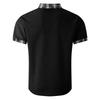 Men's Stand Up Collar Shirt  Short Sleeved Top  Men's Casual T-shirt  Cardigan Top