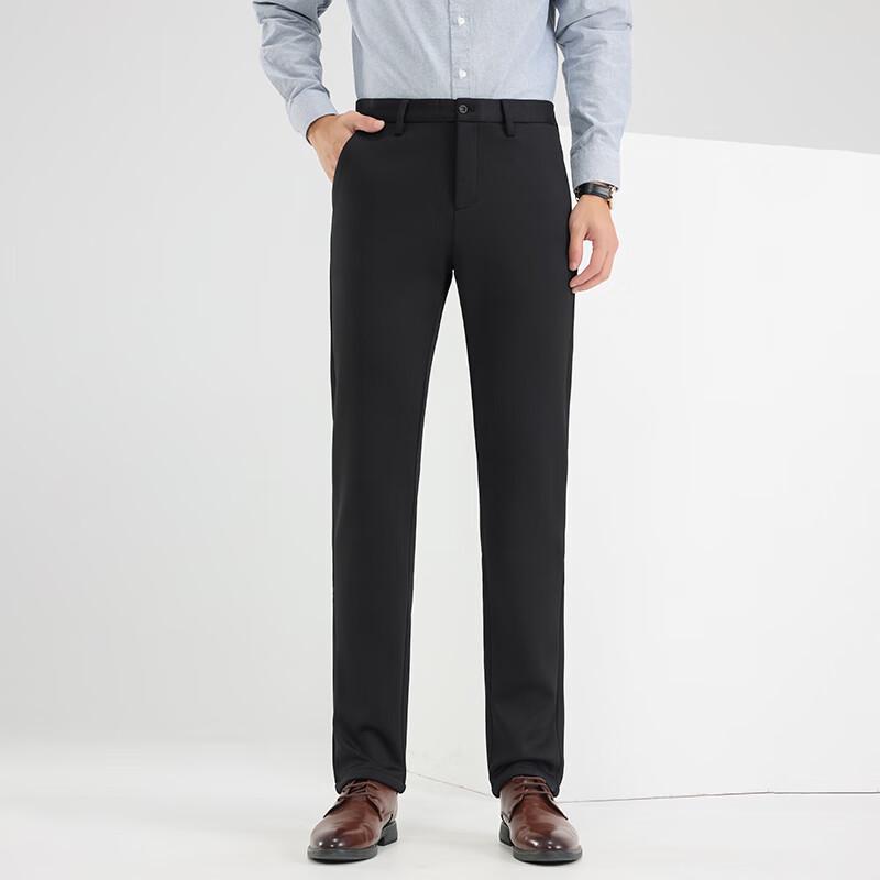 

FENGXUN Men s Fleece-Lined Straight-Leg Casual Pants FX27596 36