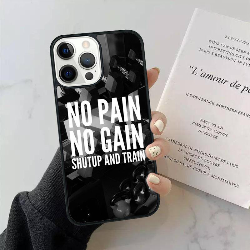 Motivational Gym Fitness Phone Case For iPhone 17 Air 14 15 16 13 12 For Apple iPhone 17 Air Pro Max Plus Coque