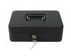 Black Steel Cash Box with Key Lock Hdwr Hd-Cb15