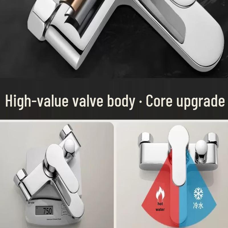 OLOEY Shower Faucet Set with 5-Speed Handheld Shower