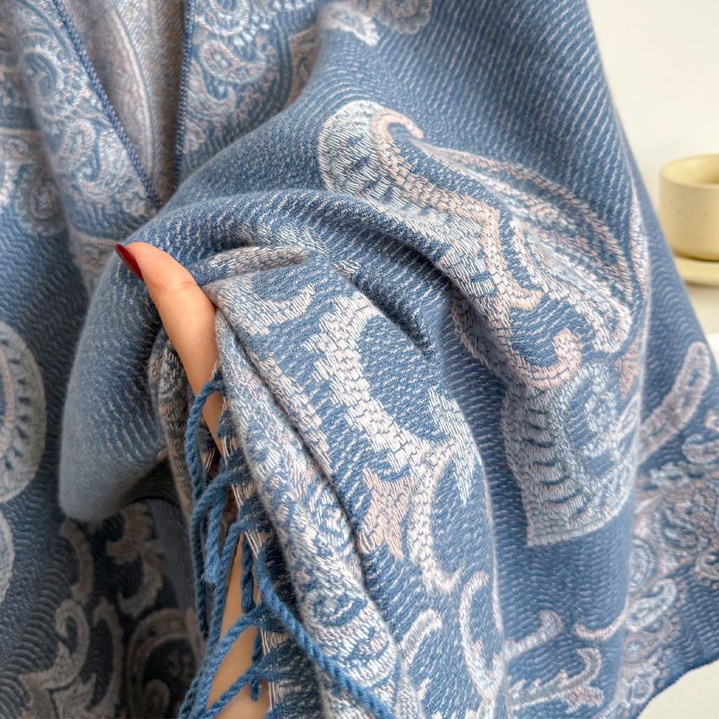 Fashion Winter Warm Thick Soft Imitation Cashmere  Jacquard Scarf Women Neckerchief Bandana Shawl Headband Bufanda