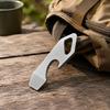 Everyday Carry Pry Bar with Cap Opener, Integrated Flat Tool Body with a Wide Tip, Side Hook Opening, and Slot for Frequently Carried Gear