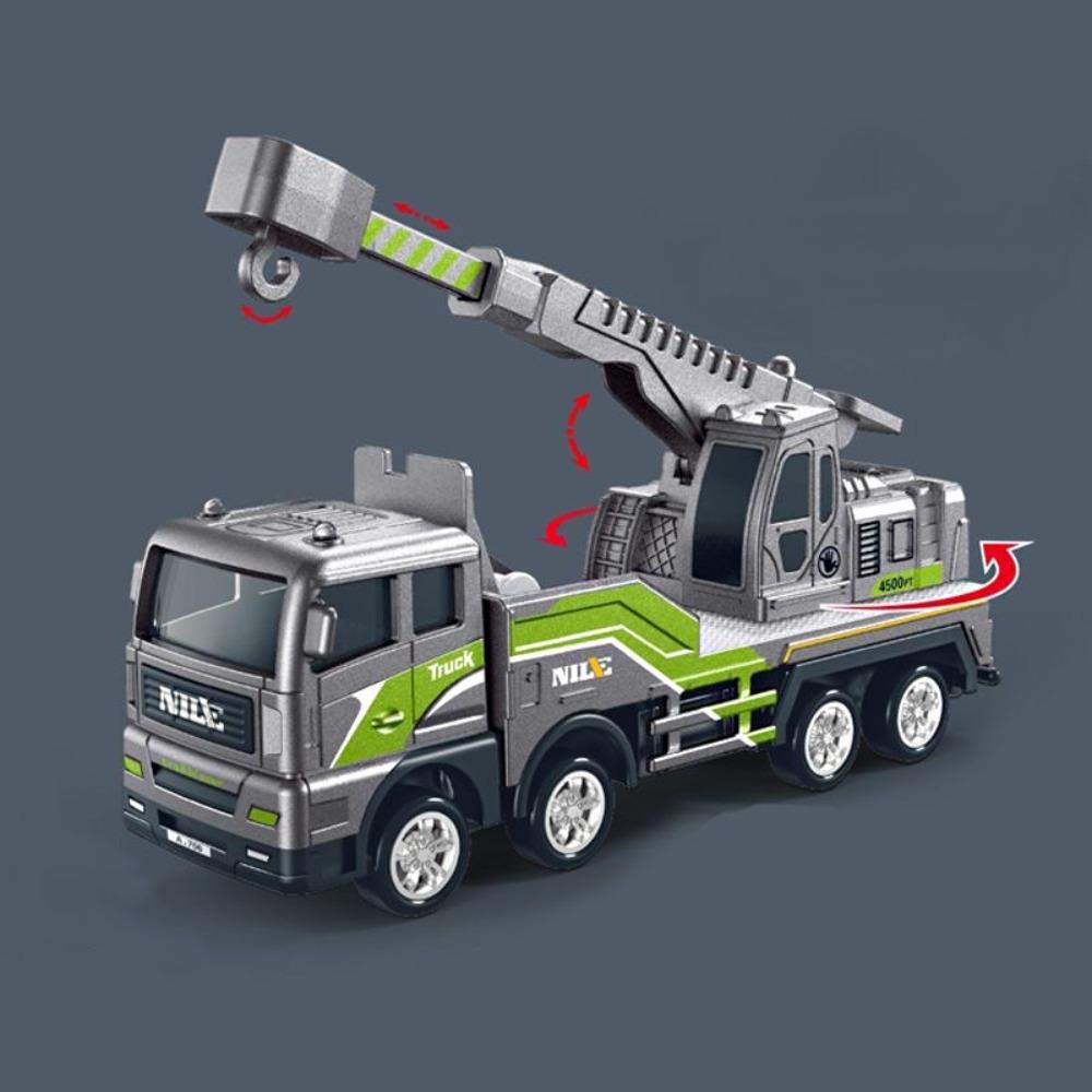 Simulation Engineering Car Model Zinc Zinc Alloy Diecast Vehicle Excavator Crane Truck Toys  Kids Student