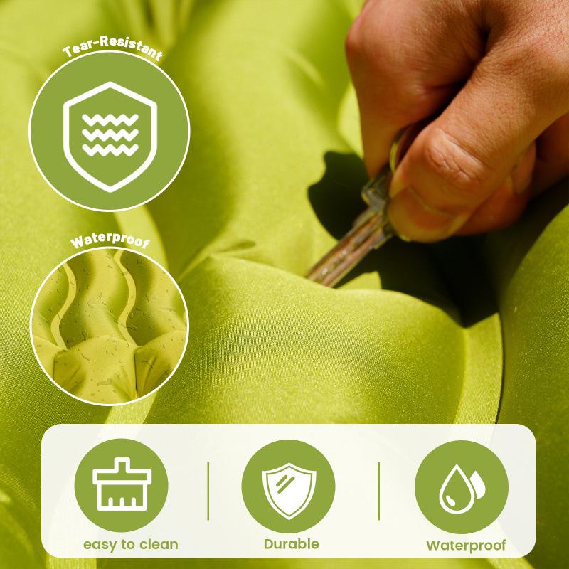 Ultra-Light Foot-Operated Inflatable Camping Pad - Portable, Moisture-Proof, Folding Air Mattress