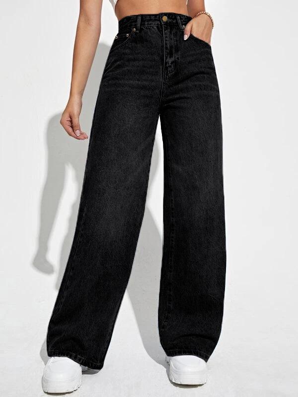 „Dámské volné rovné džíny 2024 – evropský a americký styl“