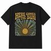 Here Comes The Sun Shirt Retro 70s Floral Boho Vintage Graphic Tee