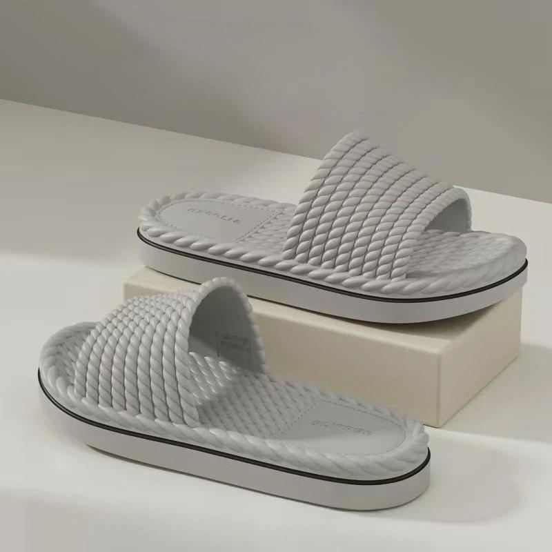 

Fashion House Male Slipper Shiatsu Bathroom Slides Walk Around Home Indoor Platform Eva 2025 Fashion Designer Luxury Fun Pvc Men s Shoe 40-41