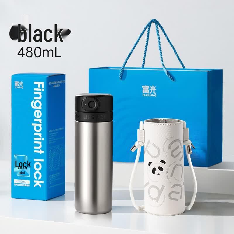 Smart Fingerprint Lock Insulated Water Bottle