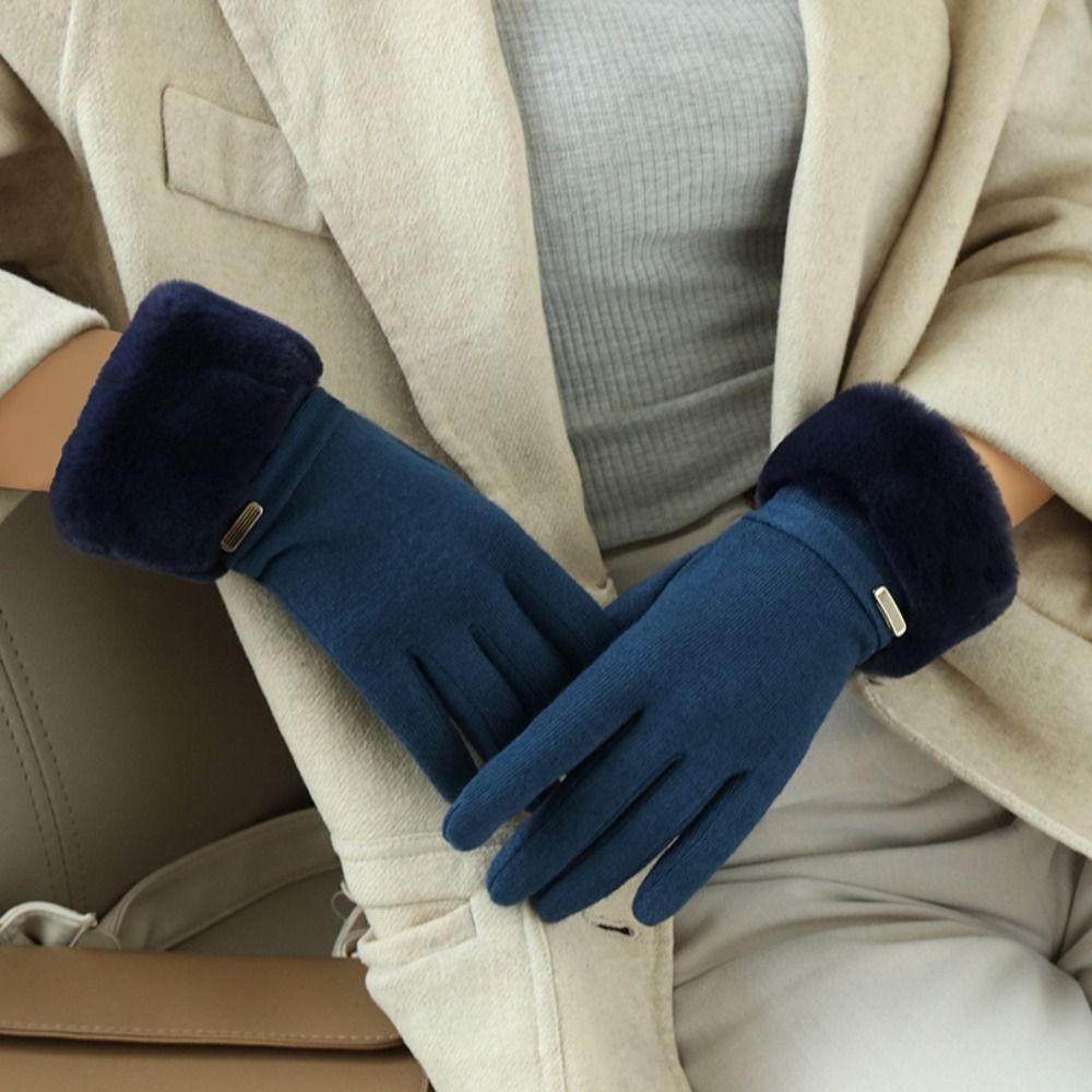 Cycling Gloves Plus Velvet Full Finger Gloves  Gloves Winter Gloves Female Gloves