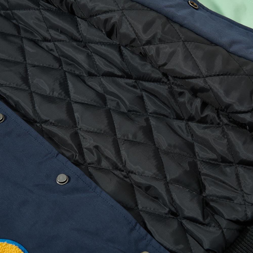 Chaqueta de Béisbol Patchwork de Dibujos Animados de Moda para Hombre - Otoño de Corte Holgado con Cuello Alto