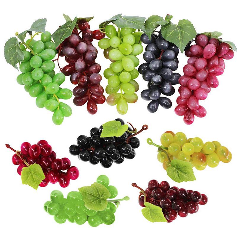 Grapes Simulation Fruit Plastic  Toy Vine Prop Photography Decoration Tools