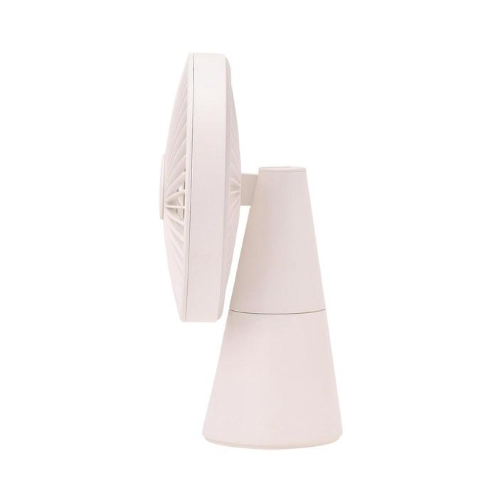 Francfranc Fre Aroma Desk Fan WhiteAdjustable 3 Levels, Cordless, Rechargeable, Type-C, Night Light, Dimming, Auto-Off, Aroma Compatible.