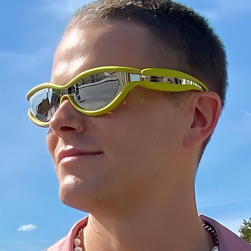 New Stylish Men’s Sunglasses Punk Oval Shape UV400 Protection Sun Glasses Women Holiday Travelling Female Sunglass