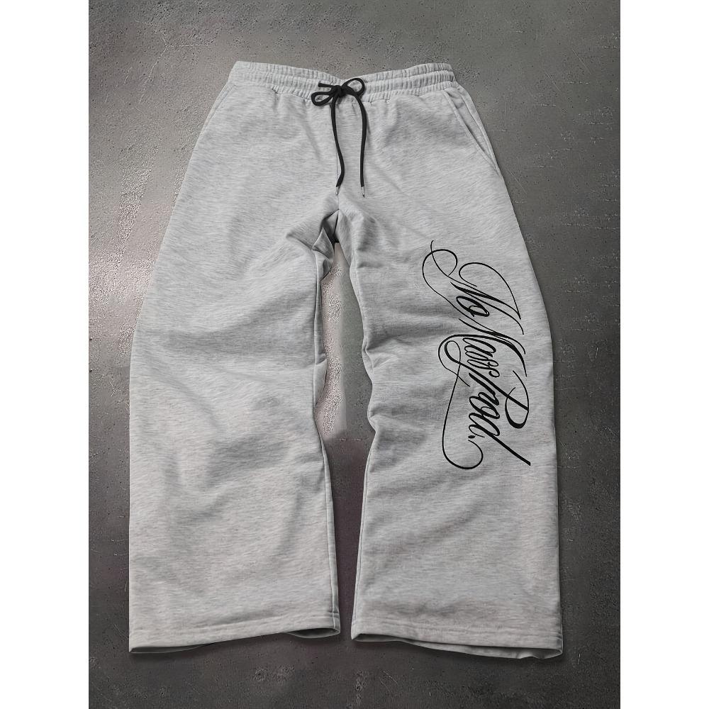Men s Multifunctional Solid Color Drawstring Loose Casual Sports Pants Men s Casual Wide Leg Pants S