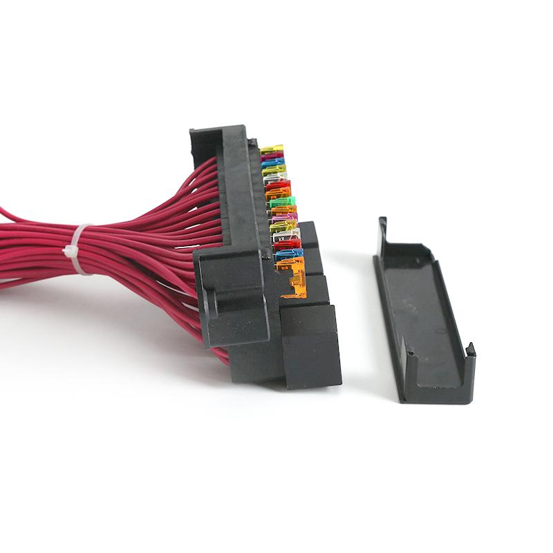 Caja de Fusibles Automotriz de 15 Circuitos Caja de Control Maestro Multi-Circuito Portafusibles de Cable de Cobre Grueso Con Relé