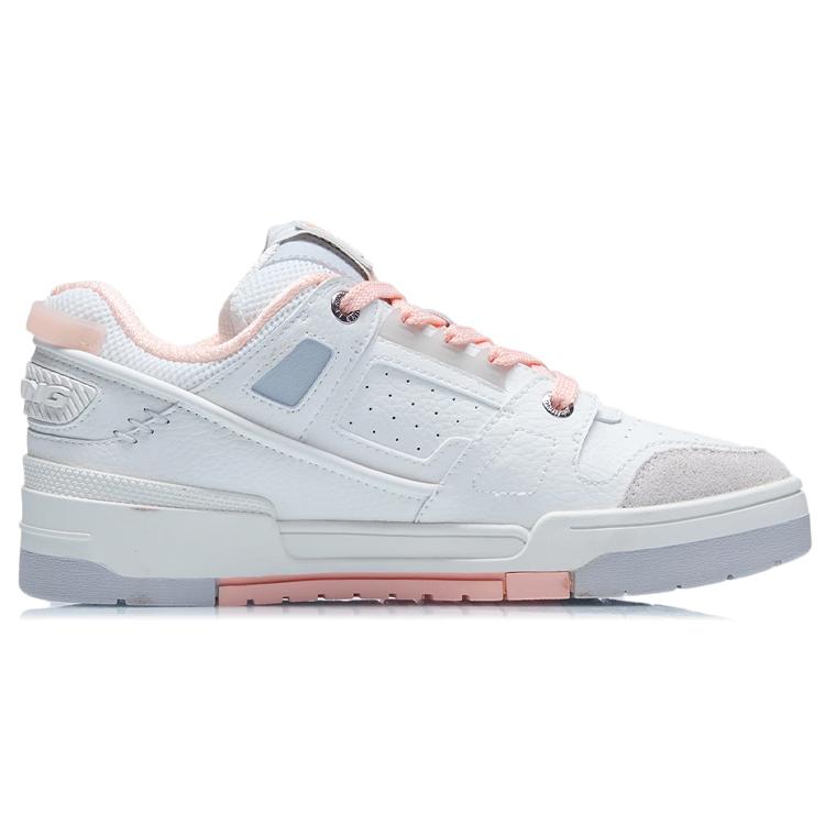 New LiNing Anti Slip Wear Resistant Low Top Skateboard Shoes Women's Snow White AGCR400-3