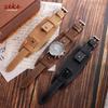 Vintage Leder Uhrenarmband Mat Bund Riemen 20mm 22mm 24mm Armbanduhr Band Retro Braunes Uhrarmband für Herren mit Dornschließe