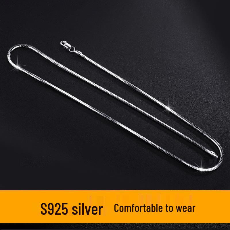 Unisex Sterling Silver Snake Chain: Minimalist Hip Hop Choker