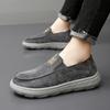 Large size 2024 leather retro loafers, pigskin foot loafers, casual shoes, one pedal, flat men's leather shoes, rest