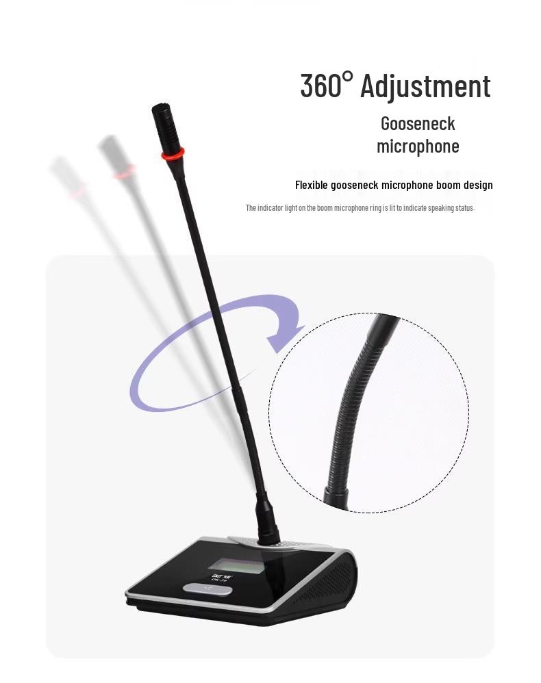 Xianke OK-79 UHF Wireless Conference Microphone Set – One-to-Four Handheld, Gooseneck, and Headset Options with Anti-Howling Technology.
