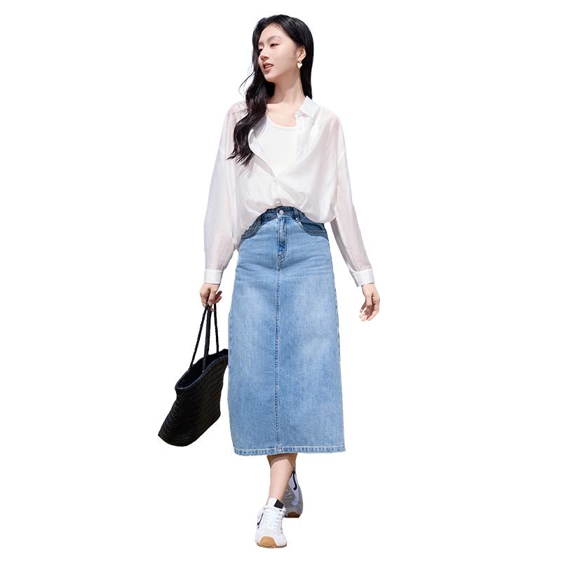 Xiangying Women s Lyocell Tencel Long-Sleeve Relaxed Fit Shirt L