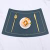 Round table fan-shaped western food mat waterproof and oil-proof table mat thermal insulation mat high temperature coaster bowl plate mat thermal