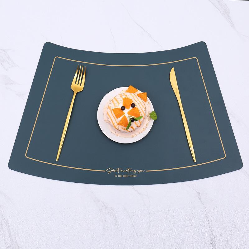 Round table fan-shaped western food mat waterproof and oil-proof table mat thermal insulation mat high temperature coaster bowl plate mat thermal