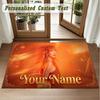 Crystal Velvet Square Rug Custom NameTaylor Swift Pattern Non Slip Home Floor Decor Rug