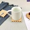 Biscuit Wood Coaster Mug Milk Cup Coffee Coaster Desktop Decoration Wood Color Teacup Insulation Pad