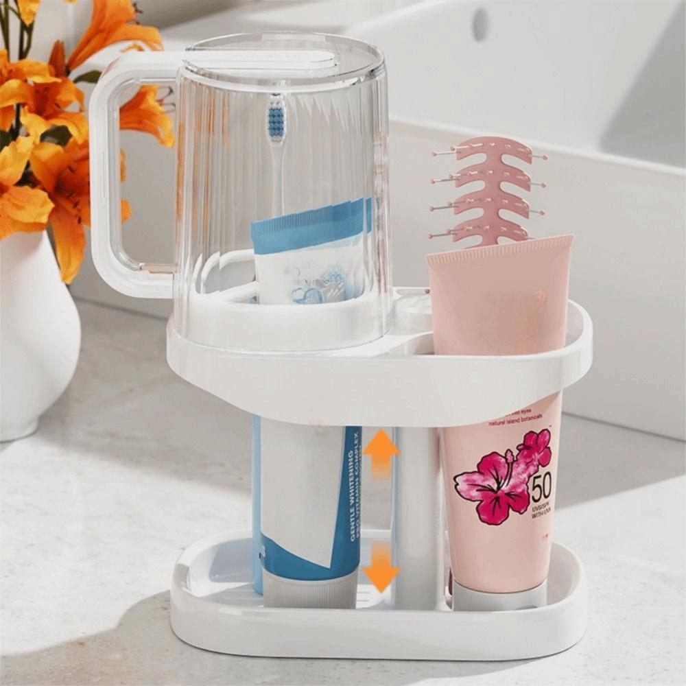 Adjustable Toothbrush Holder Dustproof Mouthwash Cup Cup Storage Rack  Student Dormitory