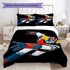 Grendizer Goldorak Pattern Bedding,Quilt Set Quilt Cover Pillowcase Home Birthday Gift(1 * duvet cover + 2 * pillowcase, without core)_lx