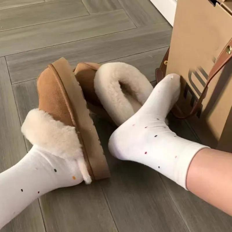 Women Slipper 2024 Selling New Furry Design Classic Winter Warm Botas Mujer Indoor Thick-soled Comfortable Open-toe Cotton Shoes