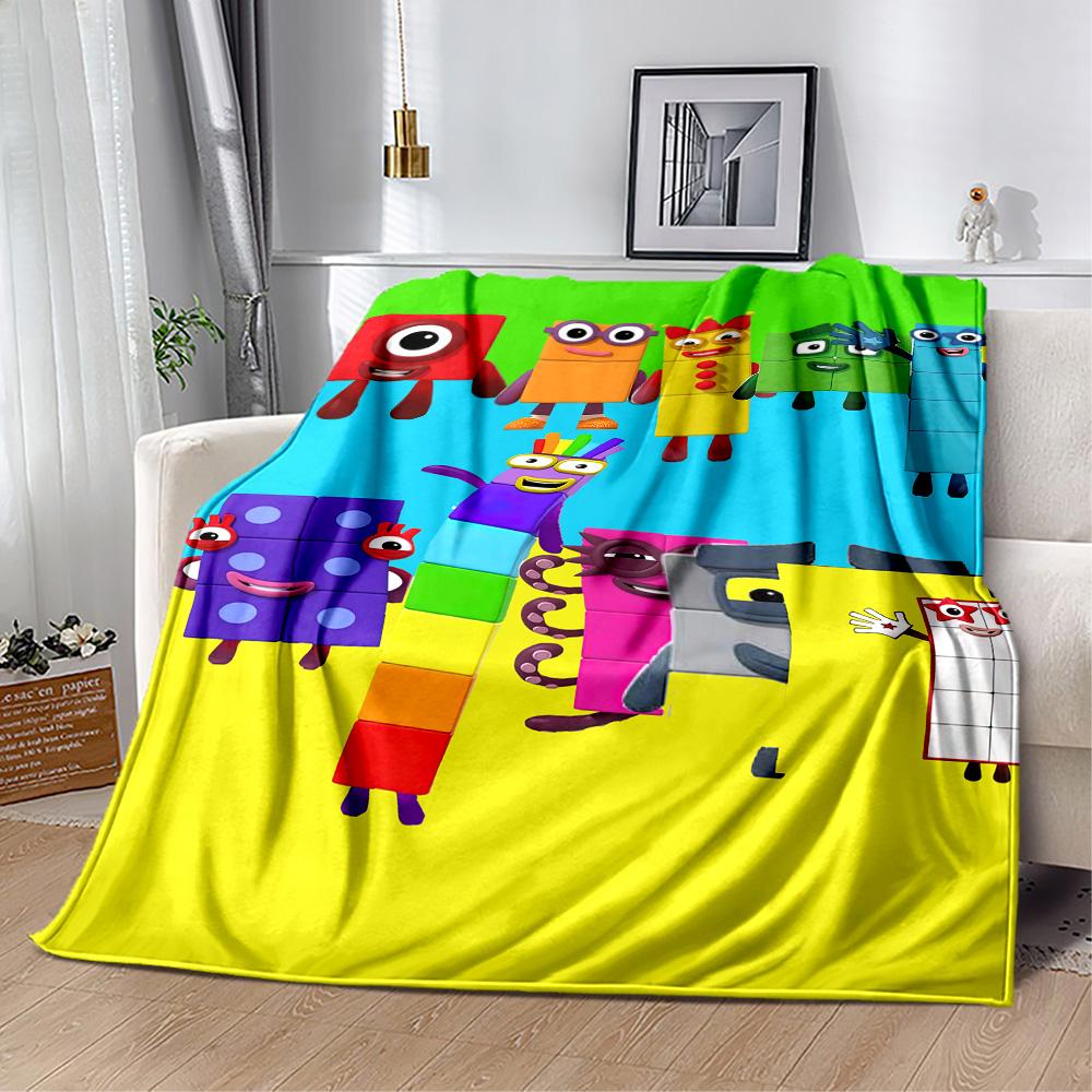 Numberblocks Blanket Soft Warm Cozy Suitable for Office Office Chair Seaside Four Seasons Multipurpose Digital Print