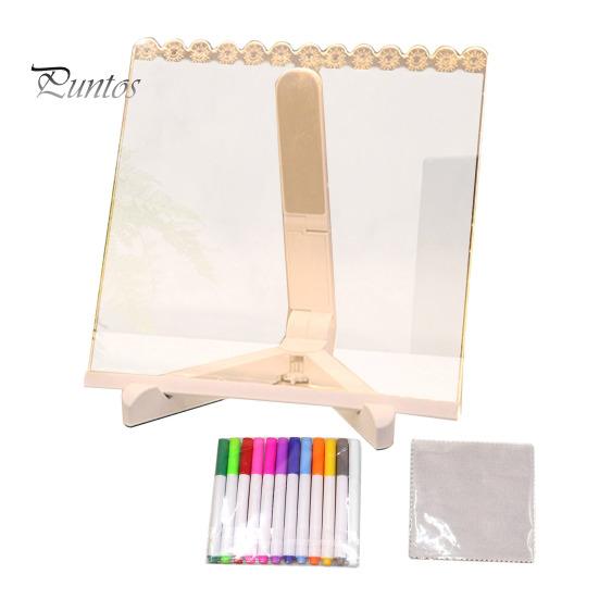 

Светодиодная акриловая доска для сообщений с 12 цветными маркерами, легко стирается, штатив с регулируемым углом наклона, USB-шнур питания, красочный светящийся знак A