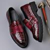 2025 Spring Autumn New Casual Leather Shoes for Men Thick Soles Buckle Designer Shoes Male Big Size Business Dress Loafers Man
