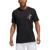 adidas T Shirts Men's Black Crew Neck Moderate Straight Fit HK6723