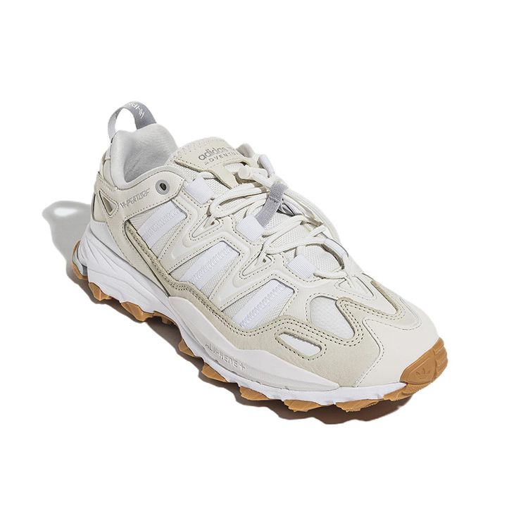 Adidas Originals Hyperturf Slip-Resistant Durable Lightweight Low-Top Outdoor Functional Shoes Unisex Shoes White Gray HQ7071