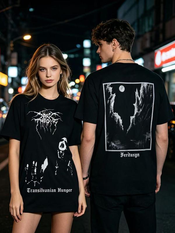 Unisex Shirt Cotton Oversize Large Size New Darkthrone Transilvanian Hunger Album Black Metal Band Unisex Shirt