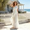 Chiffon Tiered Ruffle Dress Summer One for Women Shoulder
