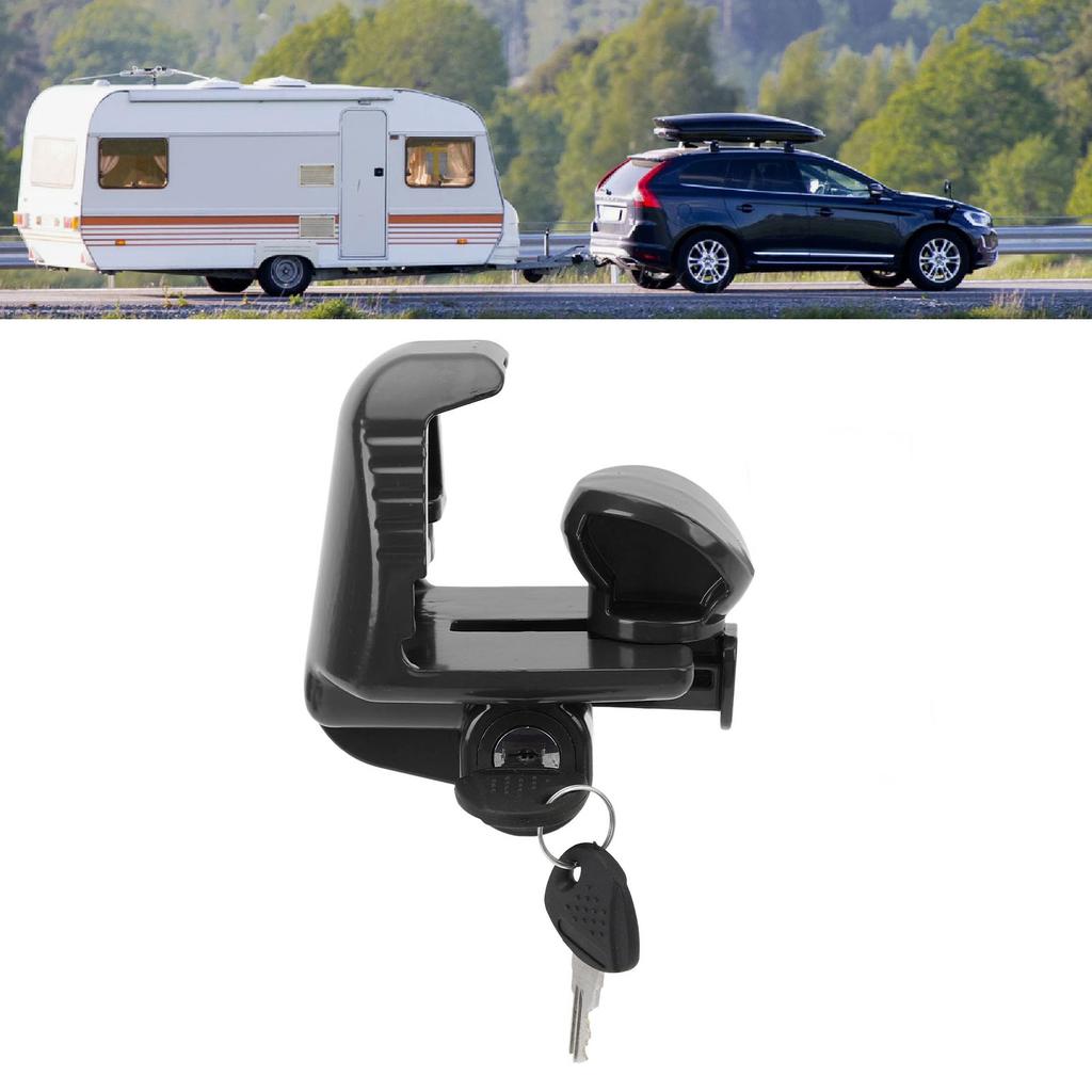 Trailer Hitch Lock with Keys High Security Heavy Duty Universal Fit RV Coupler Lock for 1 7/8inch 2inch 2 5/16inch Couplers